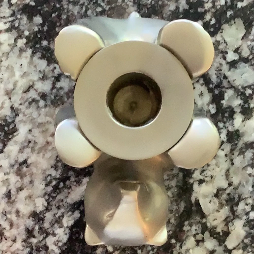 Restoration Hardware Solid Pewter Polar Bear Candle Holder